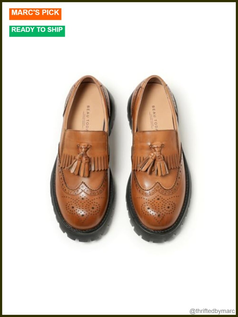 Genuine Leather Chunky Platform Loafers Women Lug Sole Tassel Slip-On